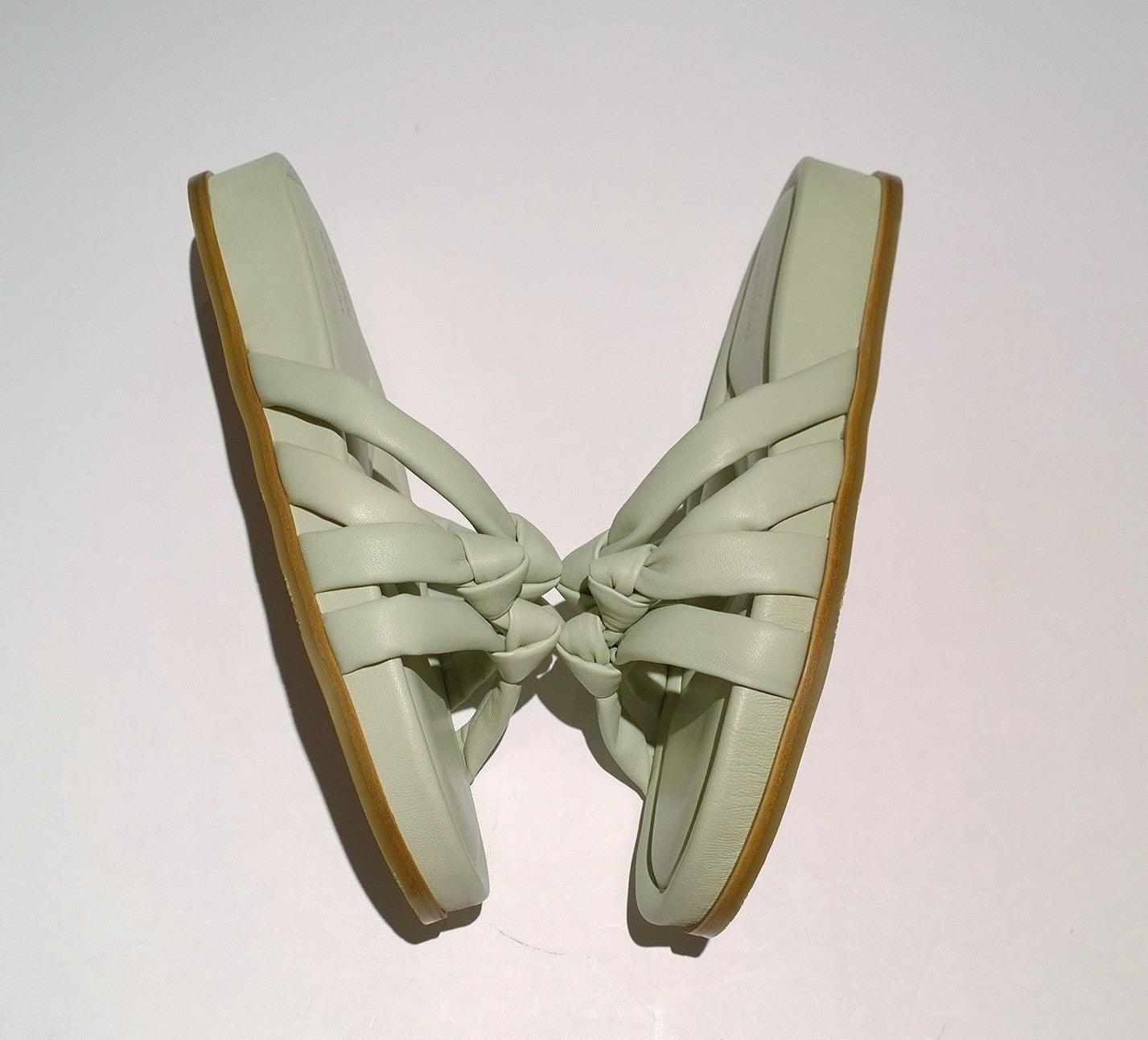 Aquazzura x Dr. Barbara Sturm Green Leather Padded Sandals - Comfortable Slides for Women | Perfect for Summer, Beach, and Casual Outings