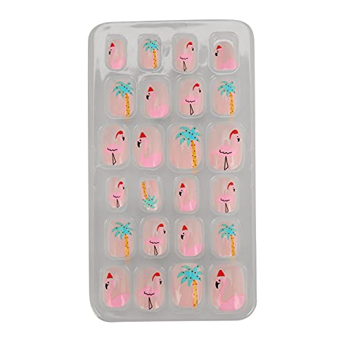 24Pcs Cartoon Press On Nails for Kids - Removable Fake Nails with Fun Designs, Full Cover Artificial Nail Tips for Girls, DIY Manicure Decorations (Style 04) - Perfect for Birthday Parties, Playdates & Special Occasions