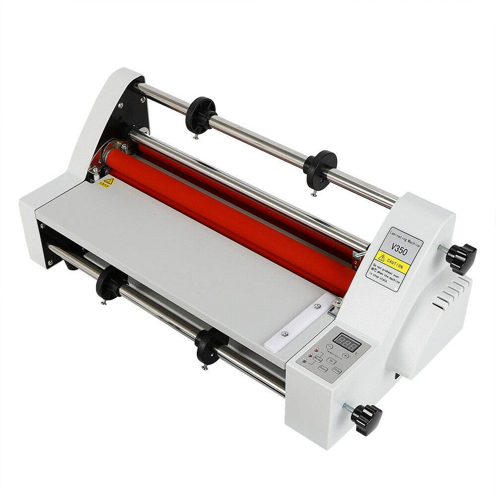 V350 13-Inch Hot & Cold Roll Laminator Machine with Digital Temperature Control - 4 Rollers Thermal Laminating for Home, Office & School - Perfect for Documents, Photos, ID Cards & Craft Projects