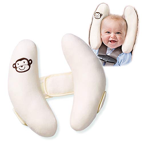 Adjustable Travel Pillow for Kids & Toddlers - Portable Head Support for Car Seats, Newborn Baby Headrest Cushion - Comfortable Neck & Head Support for Infants in Any Position - Perfect for Road Trips, Airplane Travel & Stroller Use