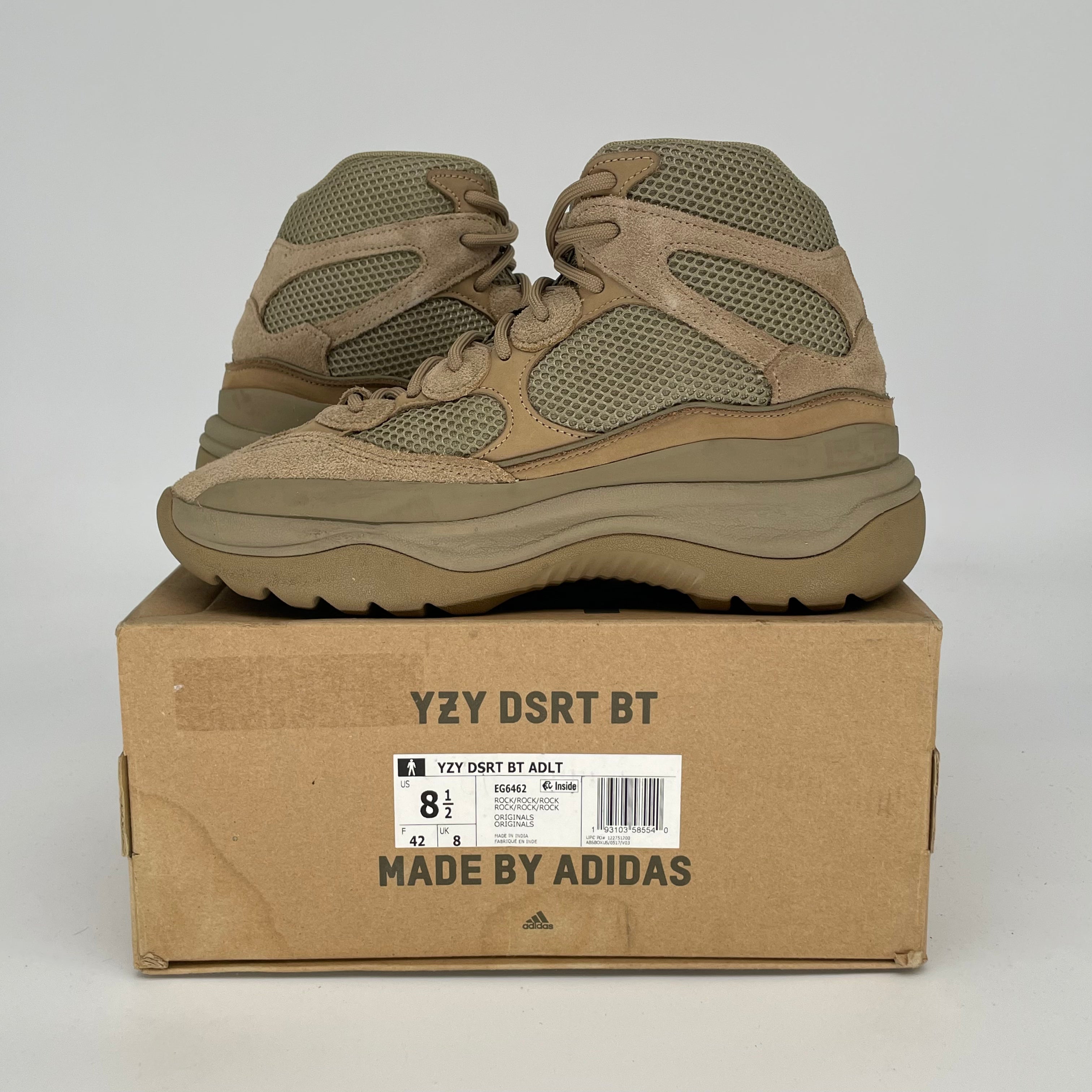 Adidas Yeezy Desert Boot Rock Size 8.5/10W EG6462 - Stylish & Comfortable Hiking Sneakers for Outdoor Adventures & Urban Streetwear