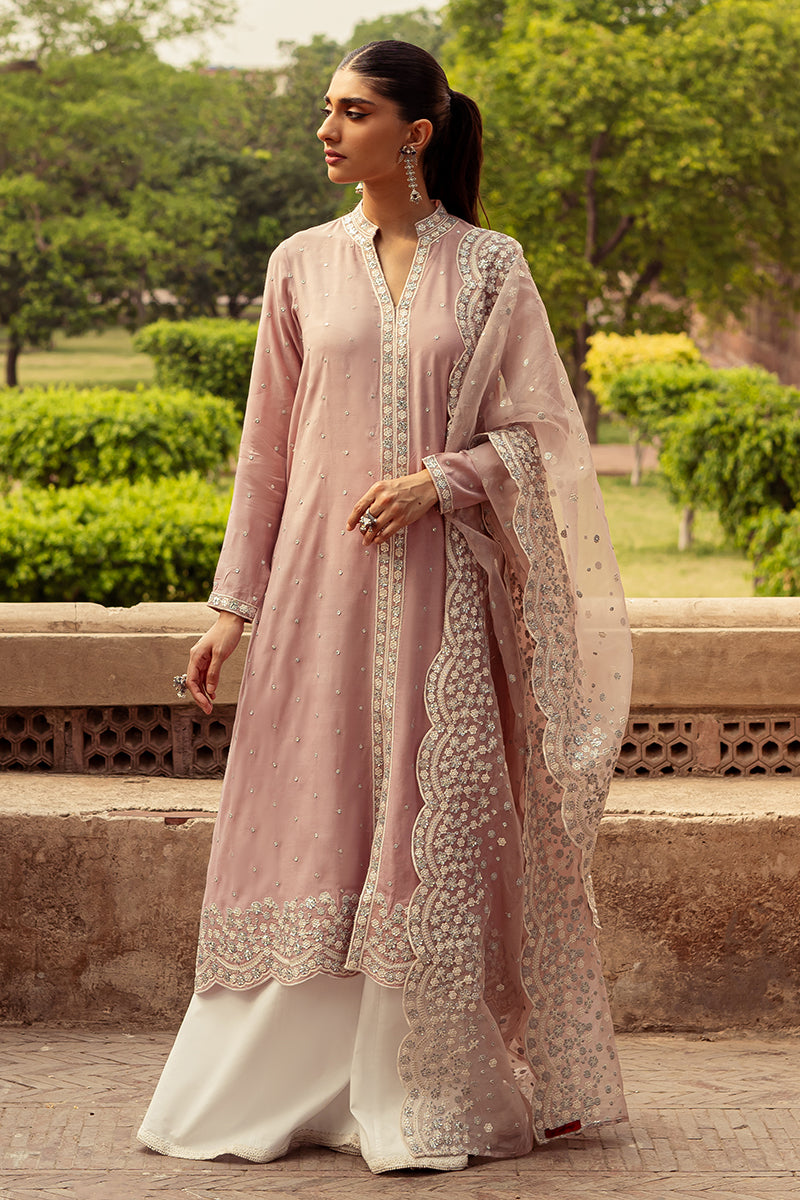 MIRAAJ 2 Piece Women's Ethnic Outfit Set - Embroidered Shirt & Dupatta Scarf for Festivals, Weddings & Special Occasions