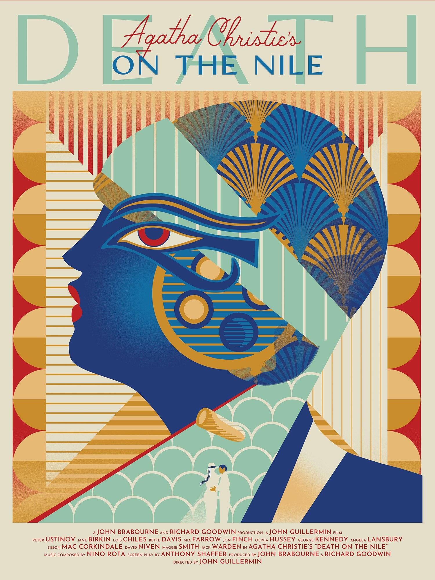 Black Dragon Press x Mondo #30: Death on the Nile Limited Edition Movie Poster - Vintage Art Print for Home Theater Decor, Cinema Room Wall Art, and Film Collector's Display