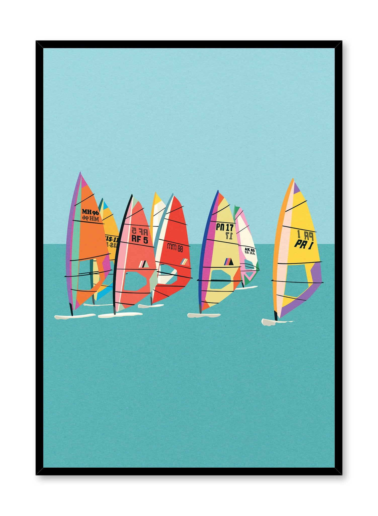 Baltic Sea Windsurfing Poster - High-Quality Wall Art for Surfing Enthusiasts - Perfect for Beach House, Surf Shop & Coastal Decor