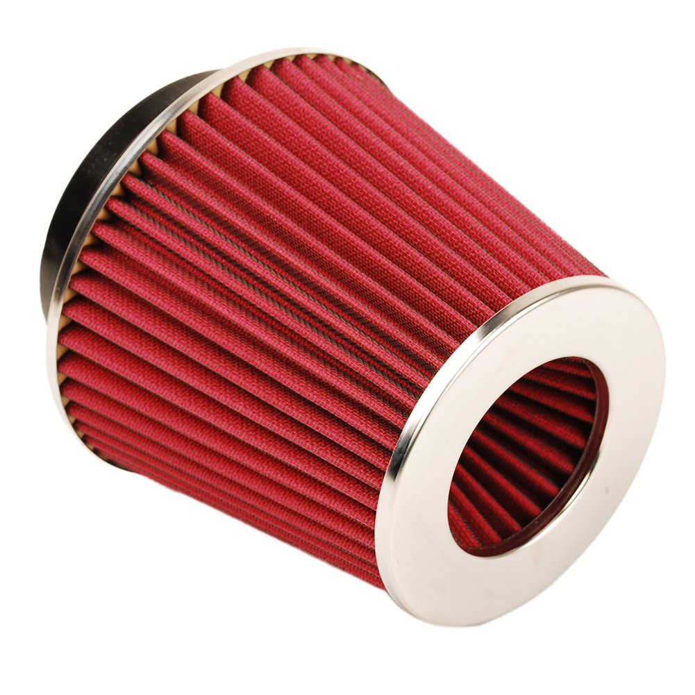 HIFROM High Flow Round Tapered Universal Clamp-On Air Filter 8132 - Washable & Reusable Performance Air Filter for Cars, Trucks & SUVs - Improves Engine Power & Fuel Efficiency