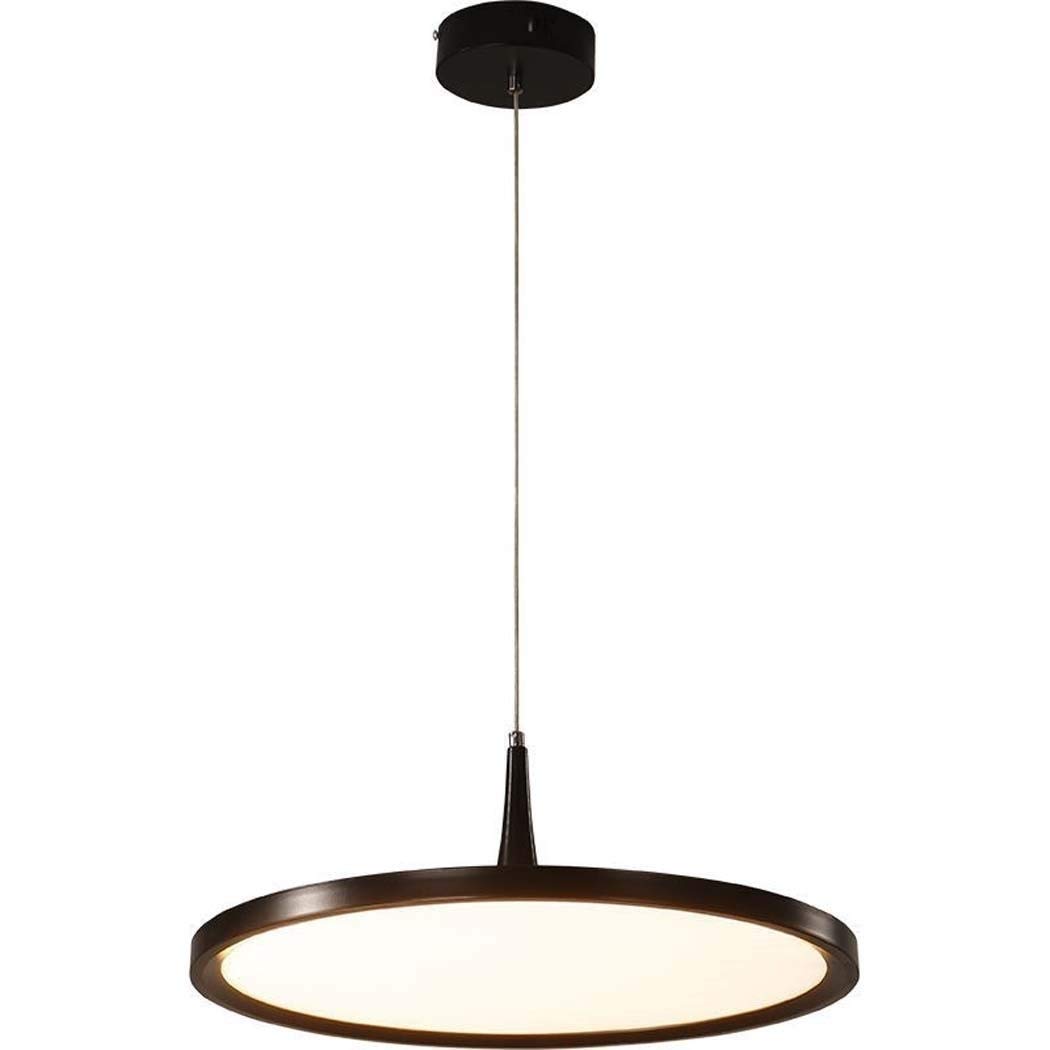 Modern LED Pendant Light Chandelier - Adjustable Acrylic Shade Round Ceiling Lamp for Bedroom, Living Room, Dining Room, Cafe, Bar & Office (Energy Class A+, Black/White Light, 30W) - Perfect for Ambient Lighting and Home Decor