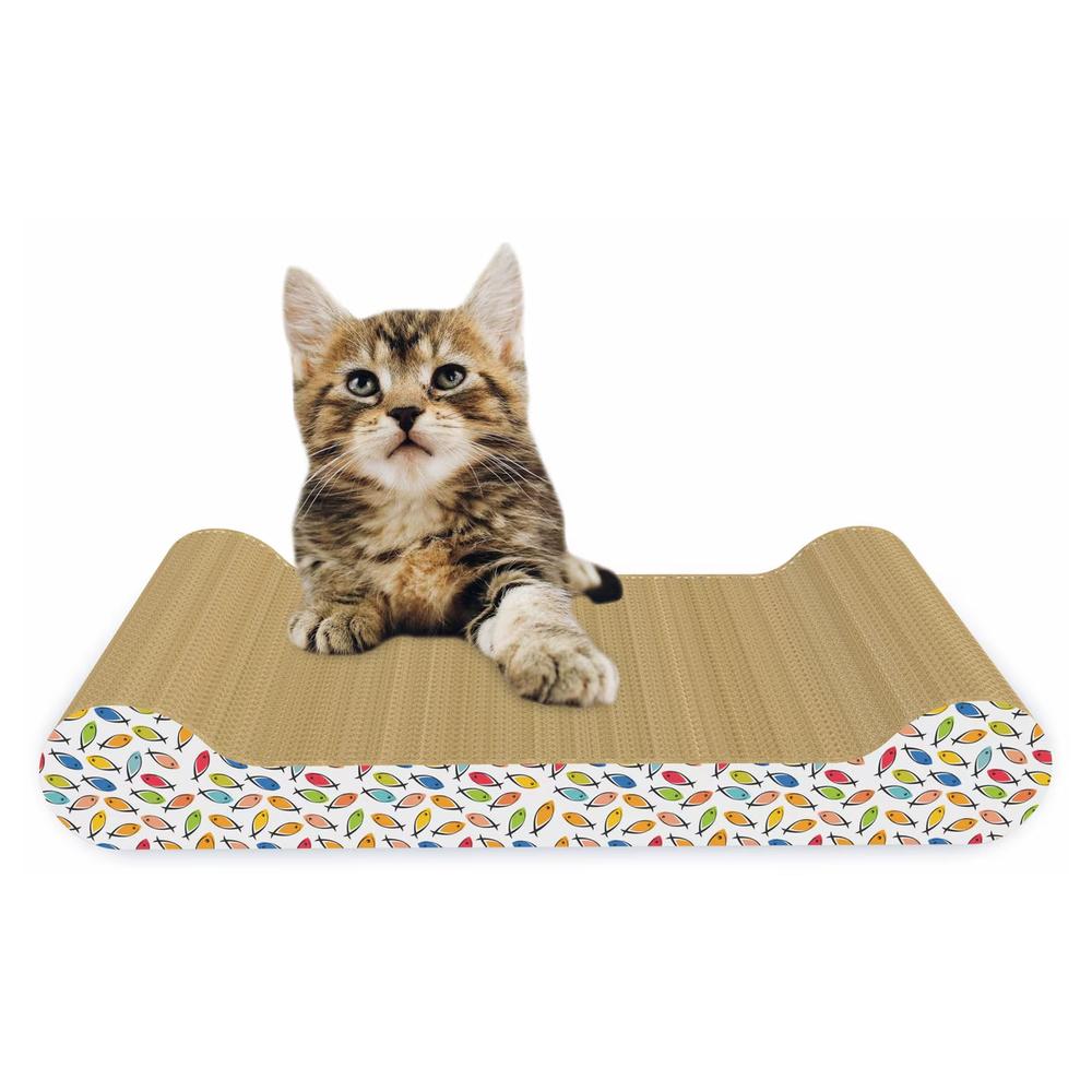 Premium Cat Scratcher Lounge for Indoor Cats - Natural Sisal Scratching Post with Catnip - Perfect for Kittens & Adult Cats - Protects Furniture & Satisfies Scratching Instincts - Ideal for Living Room, Bedroom or Home Office