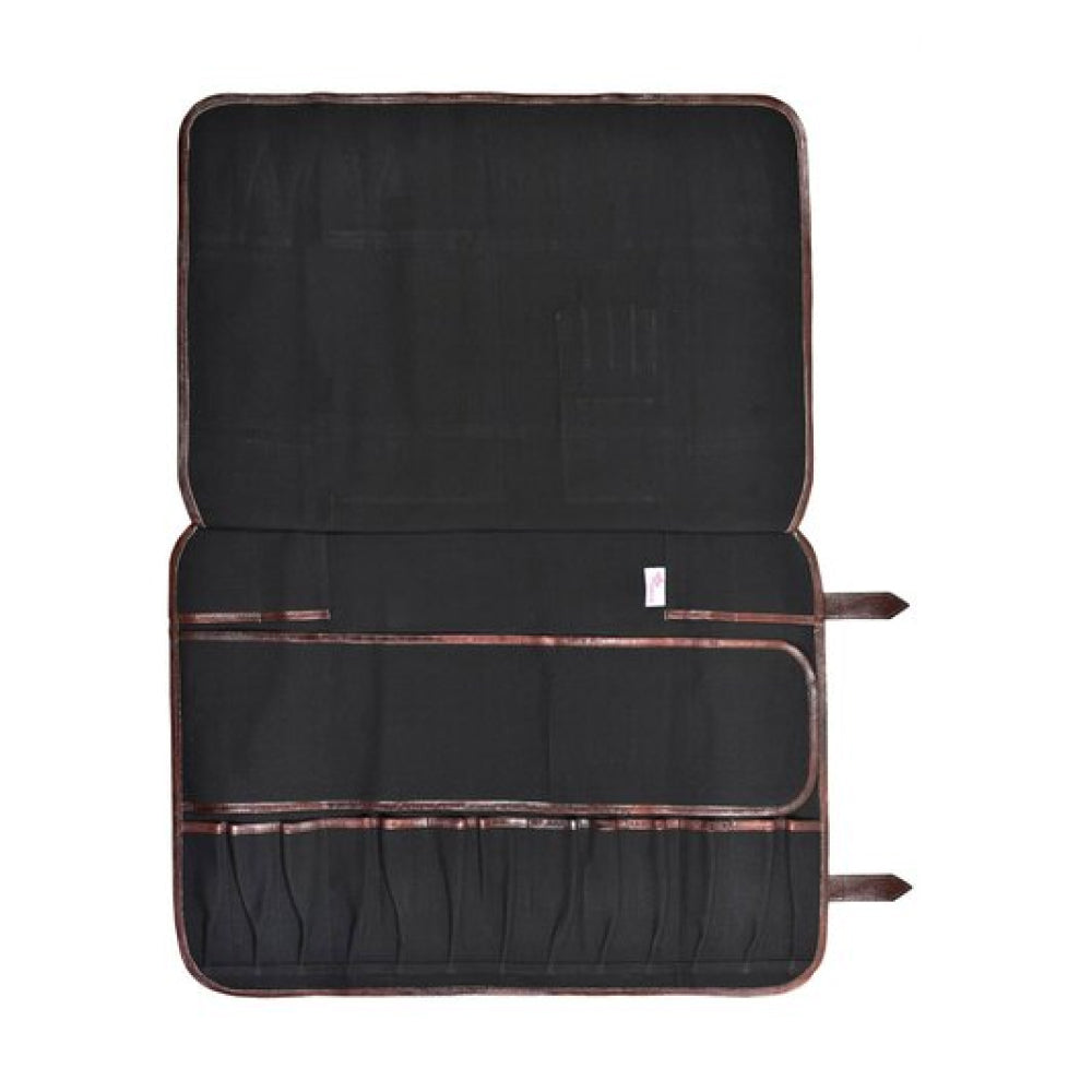 Boldric BOCK112 17-Pocket Navy Blue Canvas Knife Roll Bag - Perfect for Chefs, Butchers & Outdoor Enthusiasts