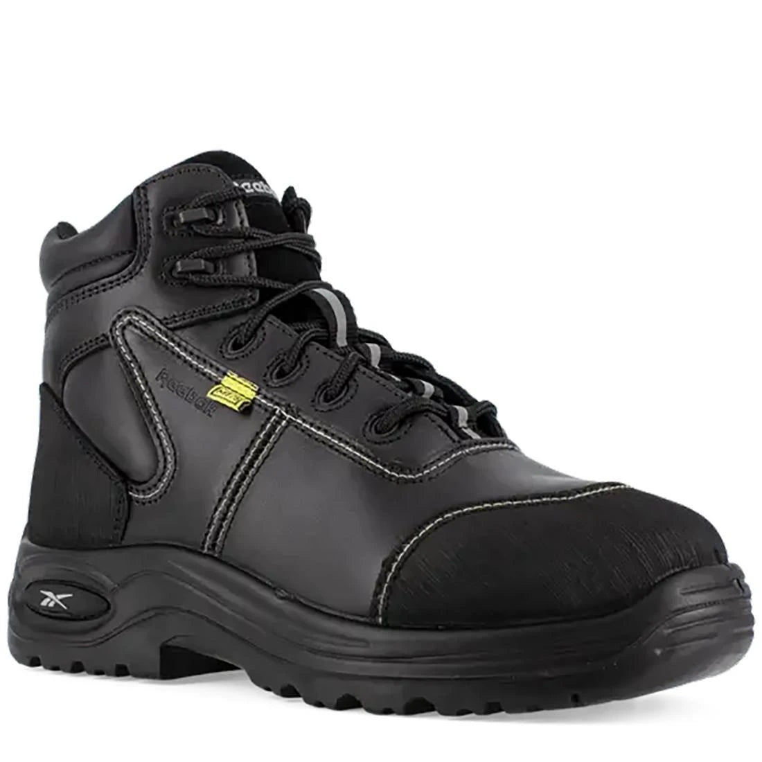 Trainex 6 Inch Composite Toe Safety Work Boots with Metatarsal Guard - Black Steel Toe Shoes for Construction, Warehouse & Industrial Work