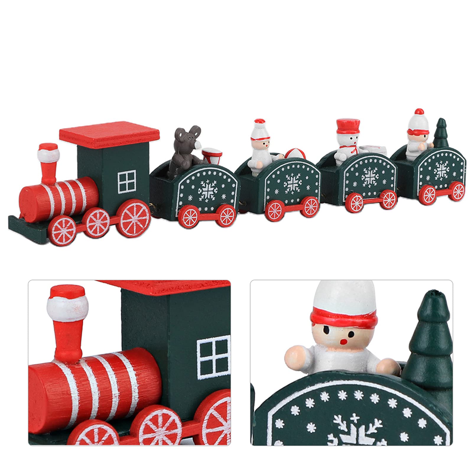 Santa Train Toy Set - 5-Section Non-Toxic Holiday Decoration for Christmas Tree, Party & Home Decor (Green) | Safe & Odorless Kids Gift