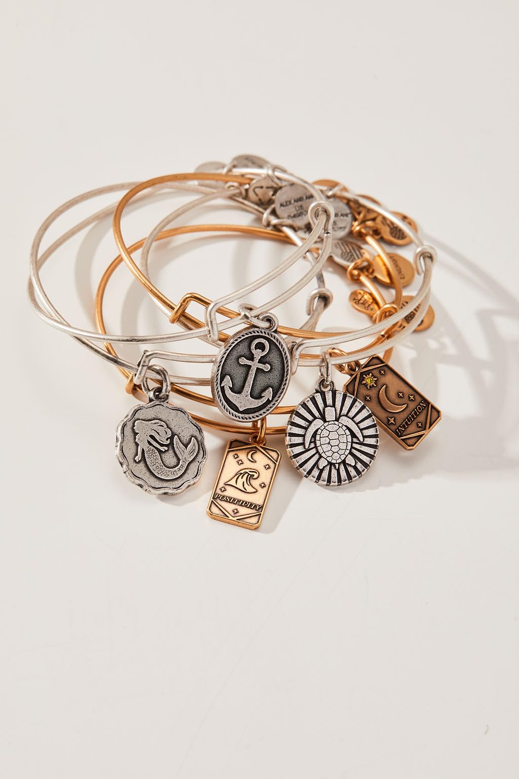 Alex and Ani Shell Charm Bracelet - Adjustable Bangle with Natural Shell Charms for Women | Perfect for Beach Vacations, Summer Outfits & Boho Style Accessories