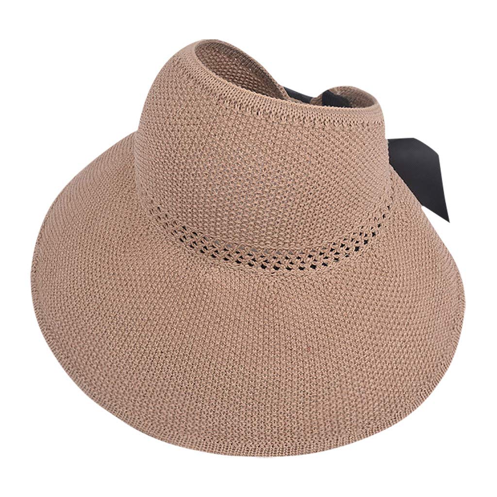 Women's Wide Brim Straw Sun Hat - UPF 50+ Summer Beach Hat for Women & Girls, Foldable & Lightweight for Outdoor, Travel, Pool Party, and Vacation