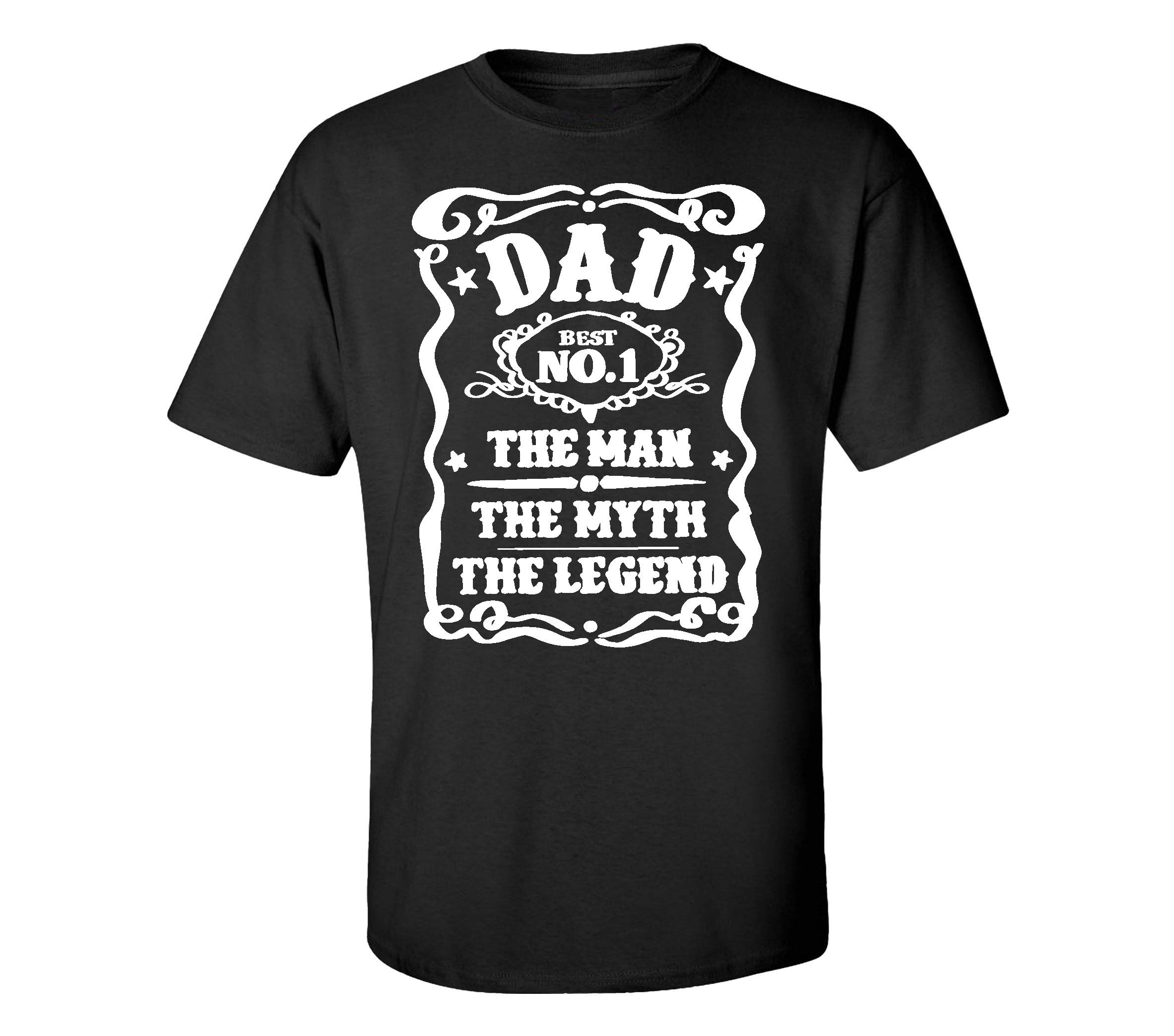 Funny Whiskey Lover Dad T-Shirt - The Man Myth Legend Whiskey Label Design - Perfect for Father's Day, Birthday & Casual Wear