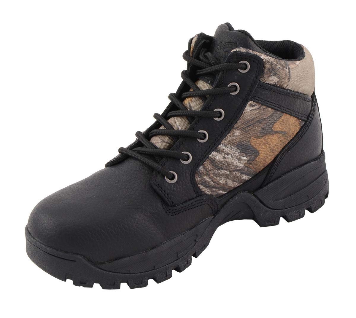Milwaukee Leather MBM9145 Men's Waterproof Hiking Boots - Mossy Oak Camo Print for Outdoor Adventures & Hunting