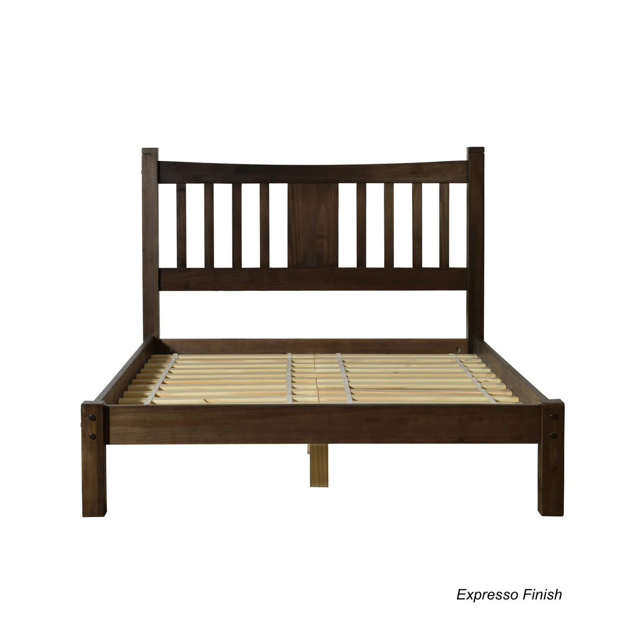 5-Piece Shaker Slat Platform Bedroom Set - Queen Size Solid Wood Bed Frame with Nightstands & Dresser - Modern Farmhouse Bedroom Furniture for Home Decor