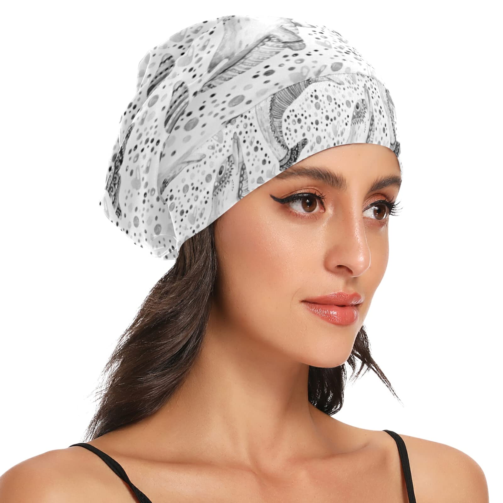 Slouchy Beanie Sleep Cap - Lightweight & Cozy Night Cap for Women & Men - Soft Head Cover for Sleeping, Travel & Cold Weather
