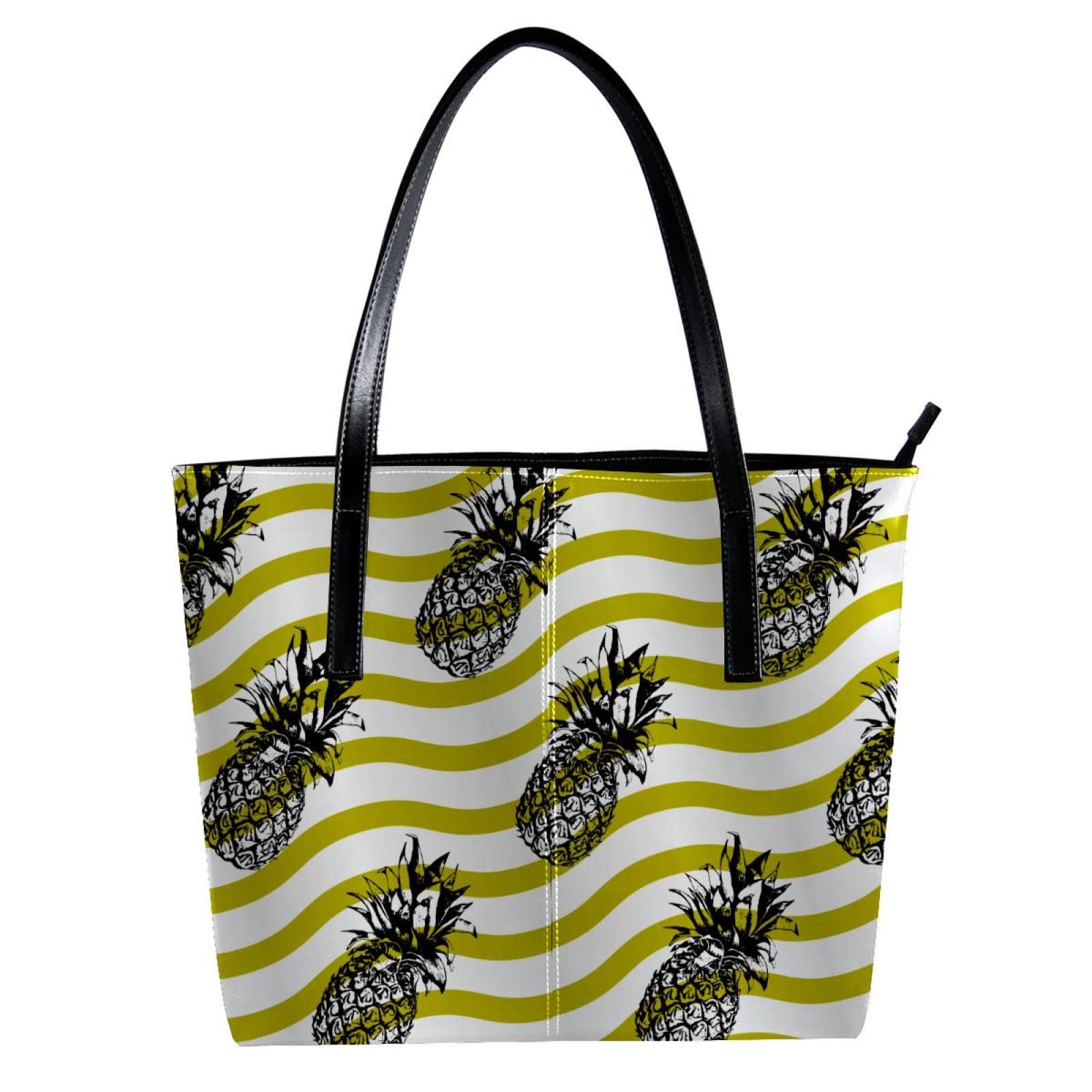 Women's Leather Handbag - Stylish Tote & Shoulder Hobo Purse for Dating, Shopping & Daily Use | Ananas Waves Collection | Perfect for Work, Travel and Casual Outings