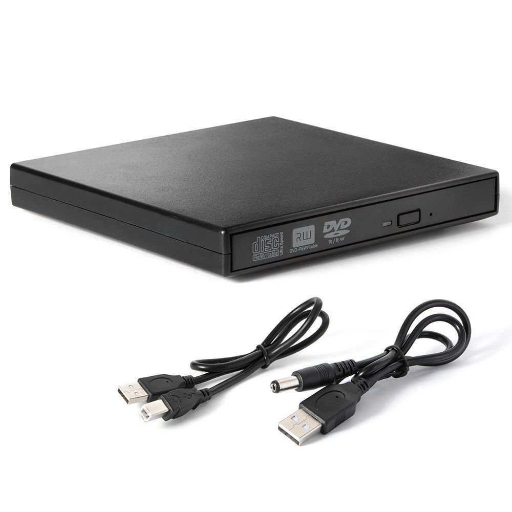 Buwico Slim Portable USB 2.0 External DVD/CD Burner Drive - Compatible with PC & Mac - Perfect for Laptops, Home Office, and Travel Use