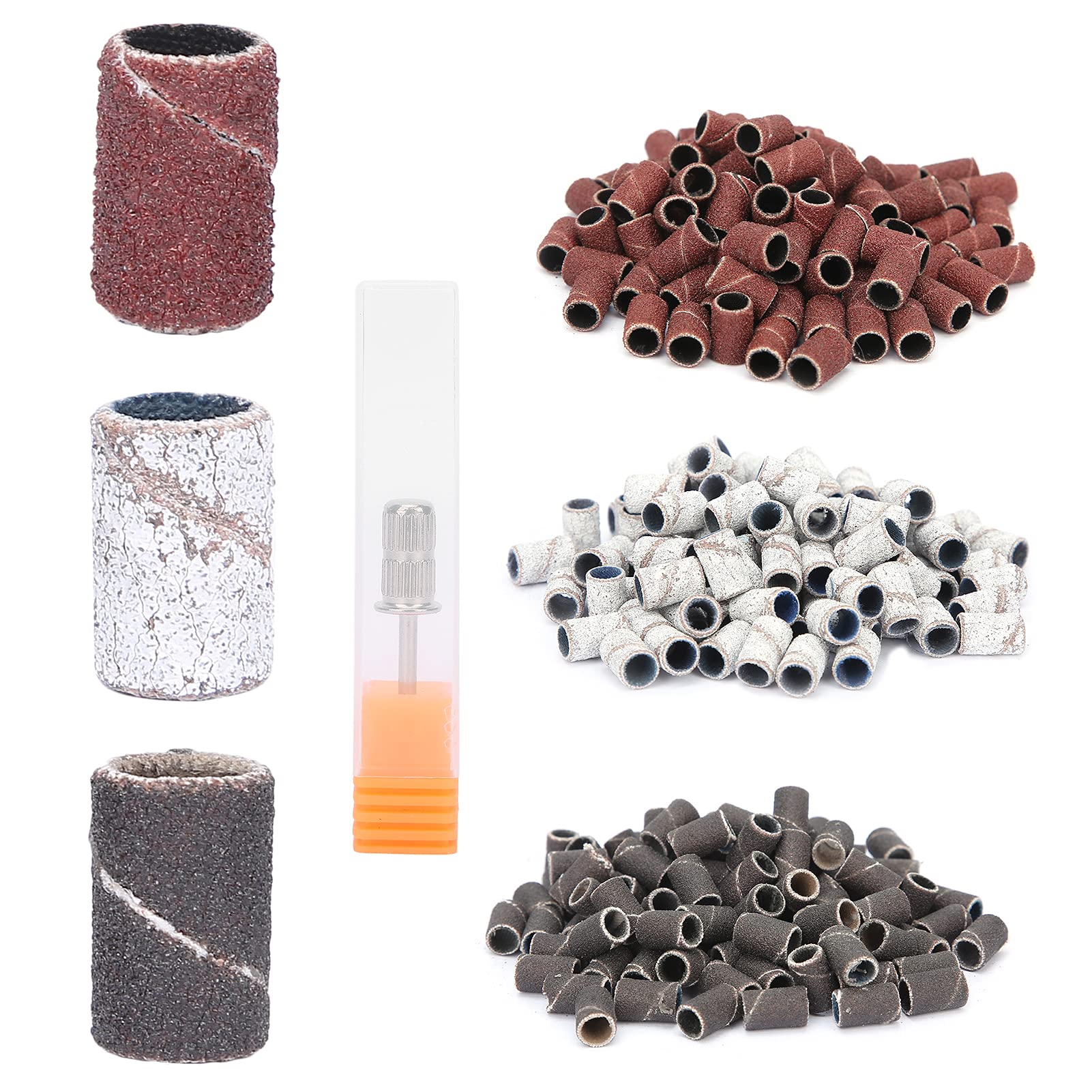 Professional Nail Art Sanding Bands - 3 Different Grit Nail Files for Smooth Grinding & Perfect Shaping | Durable Sanding Bands with Shaft for Nail Care & Manicure | Ideal for Home Salon, DIY Nail Art & Professional Use