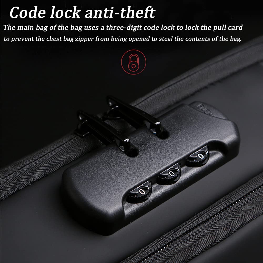 USB Charging Anti-Theft Waterproof Crossbody Sling Bag - Sport Shoulder Chest Daypack for Hiking, Travel & Gym - with Secure Zipper & Phone Charging Port