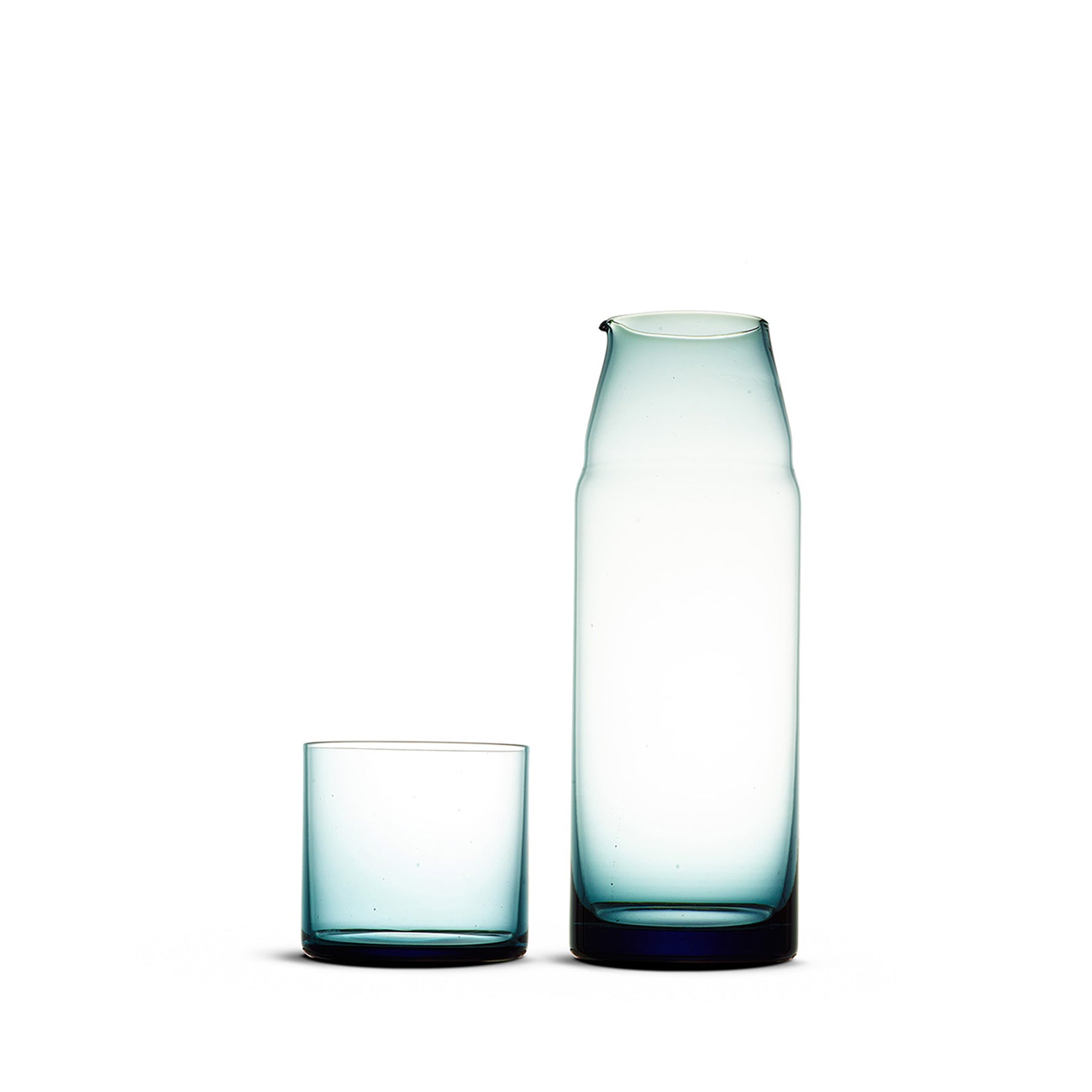 24 oz Indigo Night Carafe - Leak-Proof Water Pitcher for Bedside, Office & Travel - BPA-Free Glass Carafe with Lid