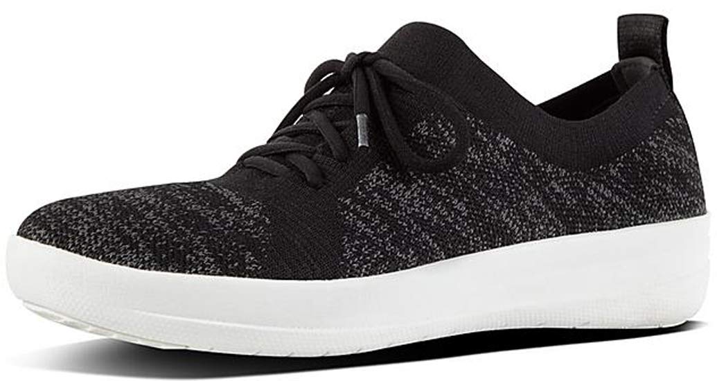 FitFlop Women's F-Sporty Uberknit Sneakers - Breathable Low-Top Walking Shoes for Women, Size 8.5 US - Perfect for Gym, Running & Casual Wear