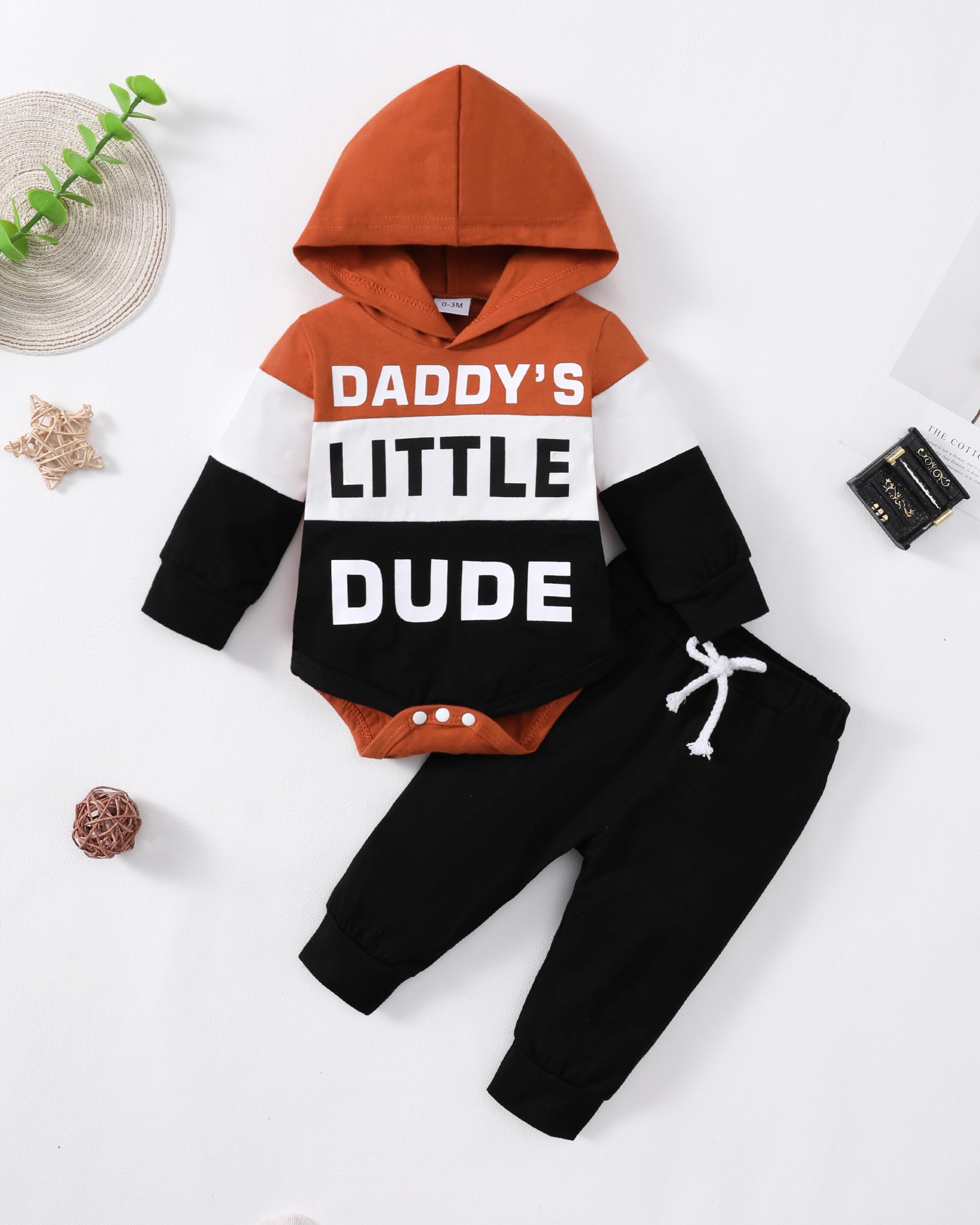 Renotemy Newborn Baby Boy Clothes - Soft Infant Hoodie Romper Outfits for Fall & Winter (0-3-6-9-12-18 Months) | Cozy Warm Baby Boy Clothing for Daily Wear, Family Outings & Photo Shoots
