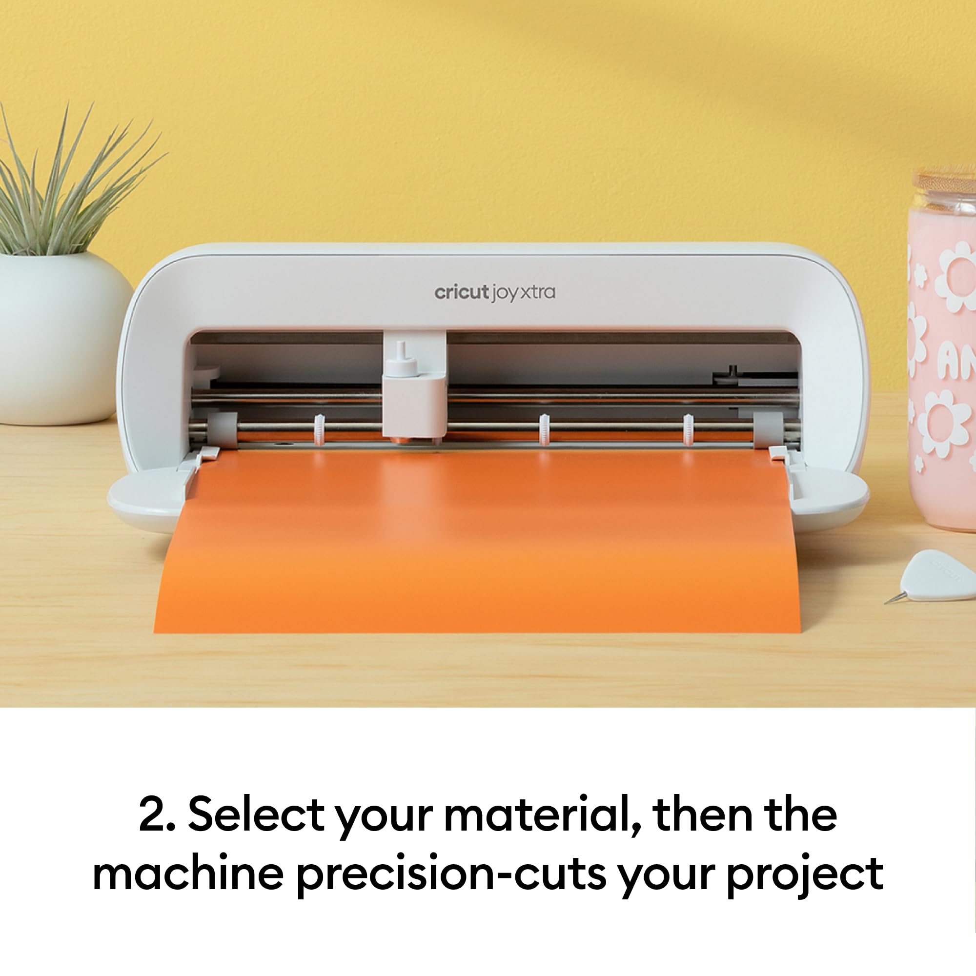 Cricut Joy Xtra Die Cutting Machine - Compact & Portable DIY Crafting Tool for Vinyl, Cardstock, Iron-On (White) | Perfect for Scrapbooking, Home Decor, and Personalized Gifts