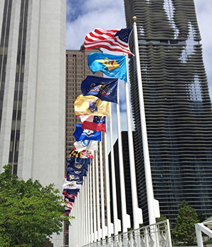 Annin Flagmakers Indiana State Flag 5x8 Feet - Authentic USA-Made Official State Design (Model 141680) - Perfect for Government Buildings, Schools & Patriotic Events