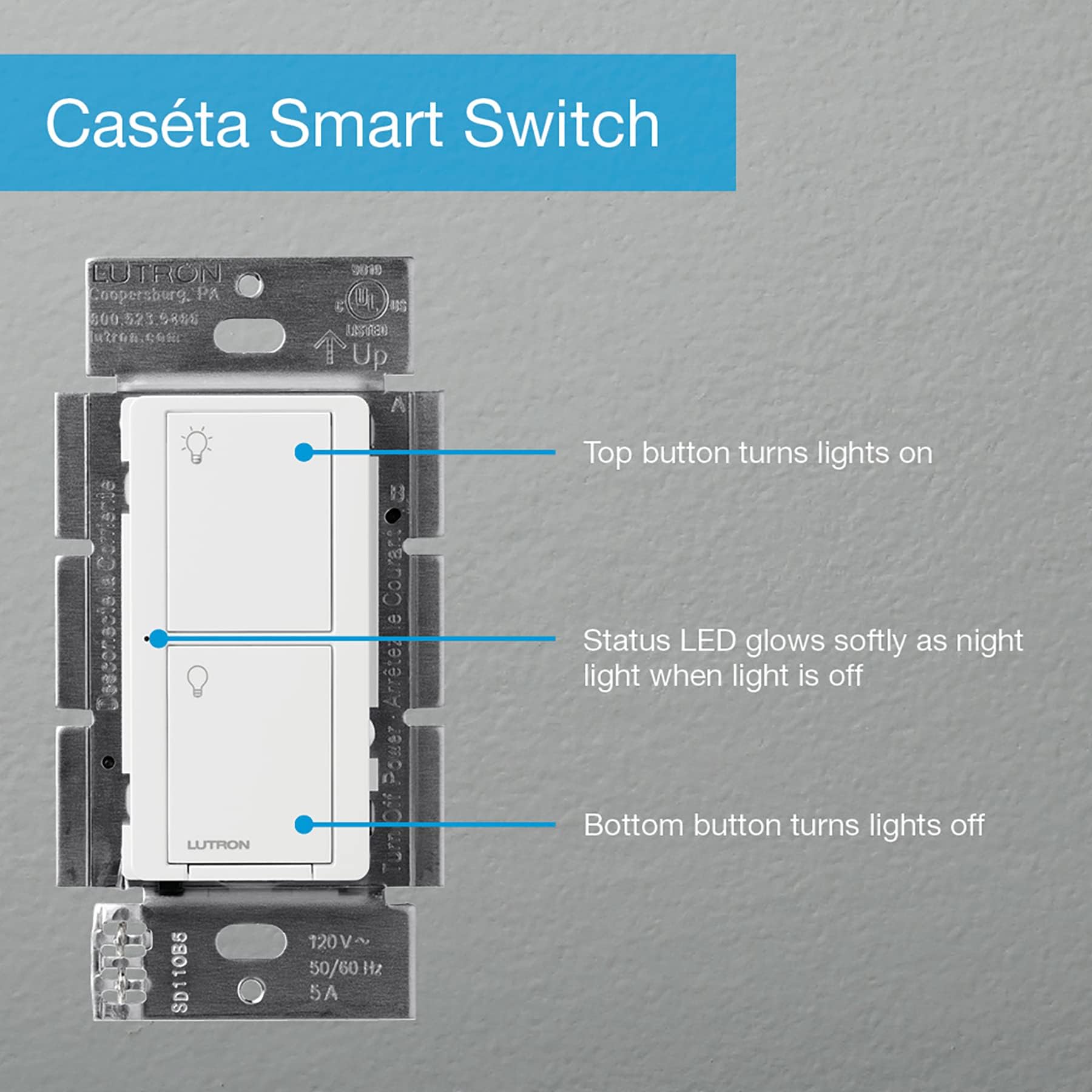 Lutron Caseta Deluxe Smart Dimmer Switch Kit with Wireless Remote - White | Works with Alexa, Apple HomeKit | 3-Way Switch Compatible | P-BDG-PKG2W-A & P-PKG1WS-WH | Perfect for Smart Home Lighting Control in Living Room, Bedroom, or Office
