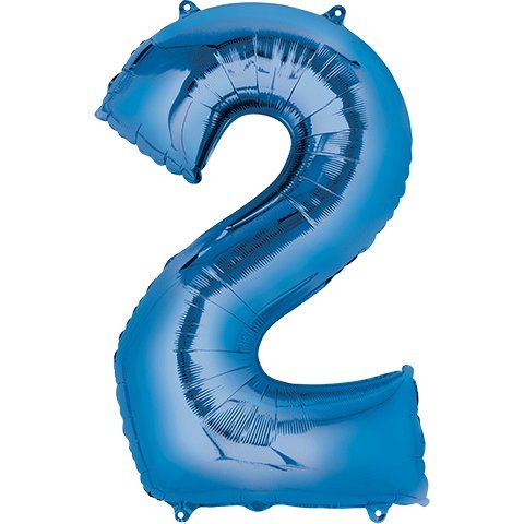 Combined Brands Cookie Monster Birthday Party Balloon Bouquet - Blue Number 2 Balloons for Kids Birthday Decorations & Sesame Street Themed Parties