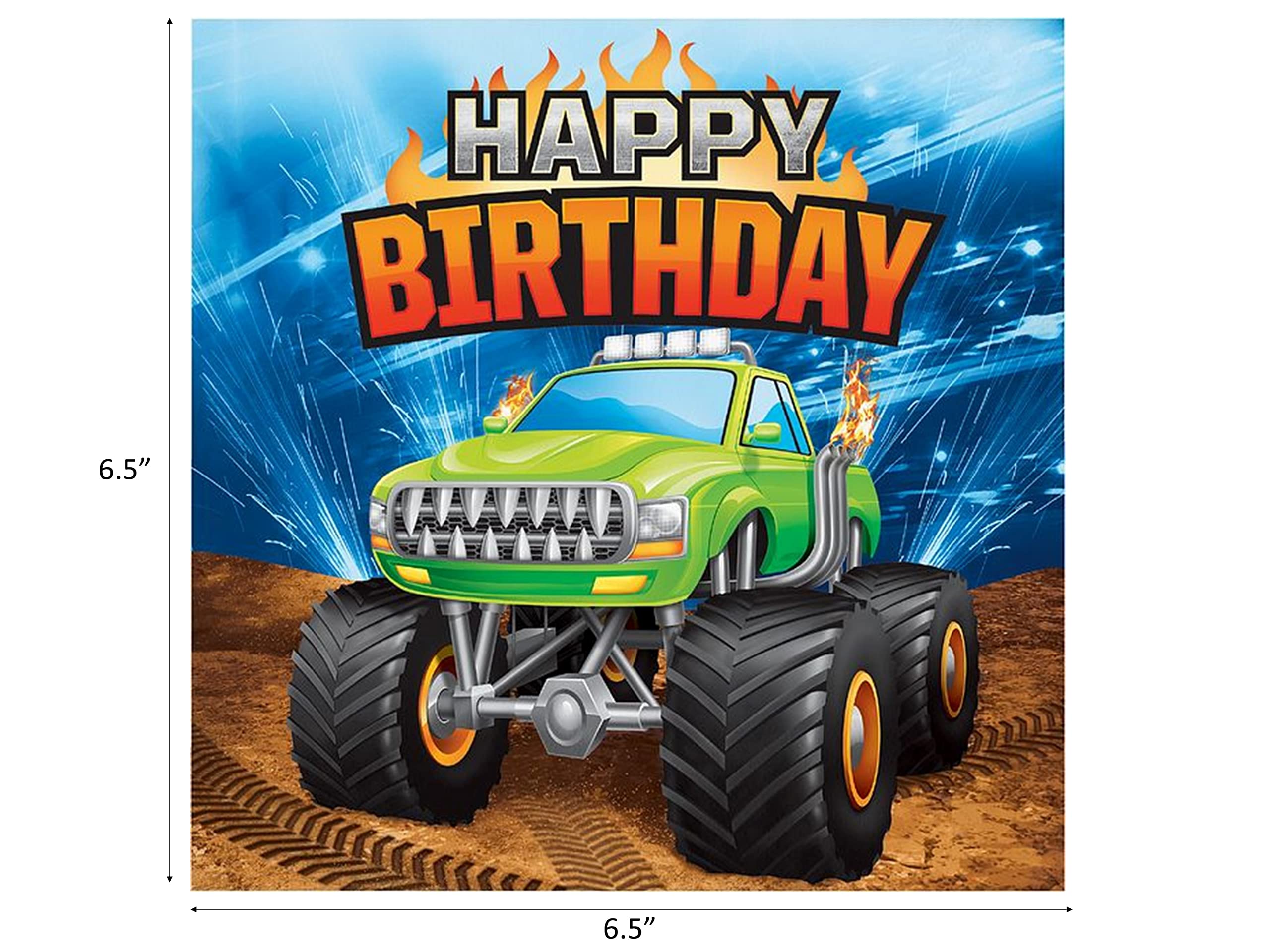 Monster Truck Birthday Party Supplies Bundle - Table Set with Decorations for 16 Guests | Perfect for Kids' Birthday Parties, Themed Events & Decorations