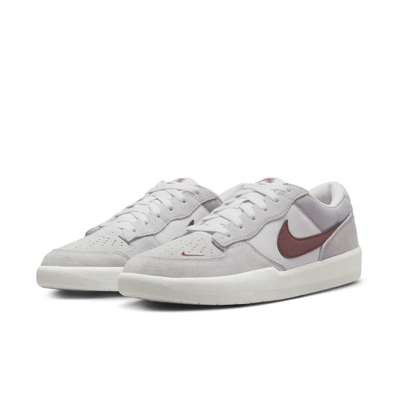 Nike SB Force 58 Skateboarding Shoes - Platinum Tint/Dark Team Red | Men's Casual Sneakers for Streetwear & Skateboarding