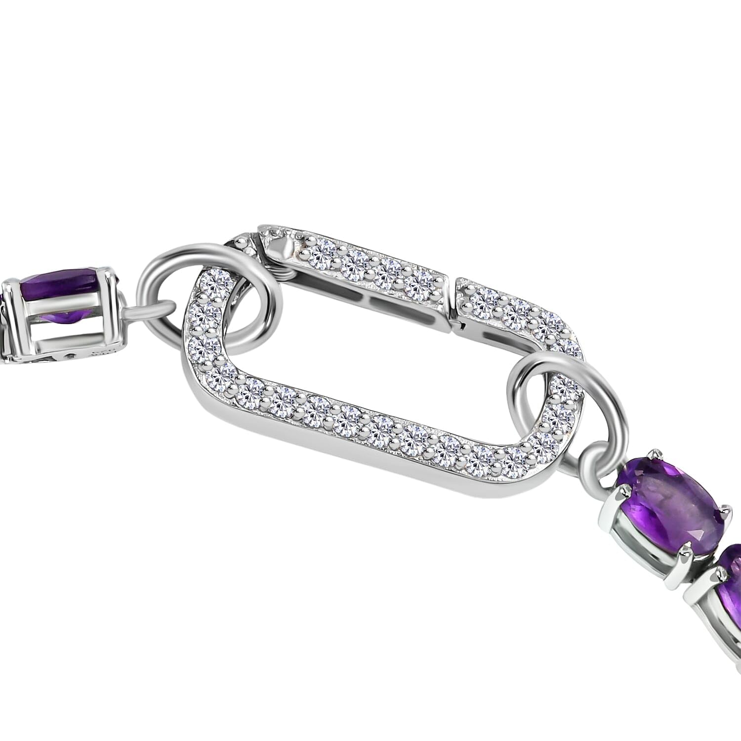 925 Sterling Silver Platinum Plated Tennis Bracelet with Charm Enhancer Lock - Elegant Women's Jewelry Gift for Birthday, Anniversary & Special Occasions | Perfect for Parties, Date Nights & Formal Events