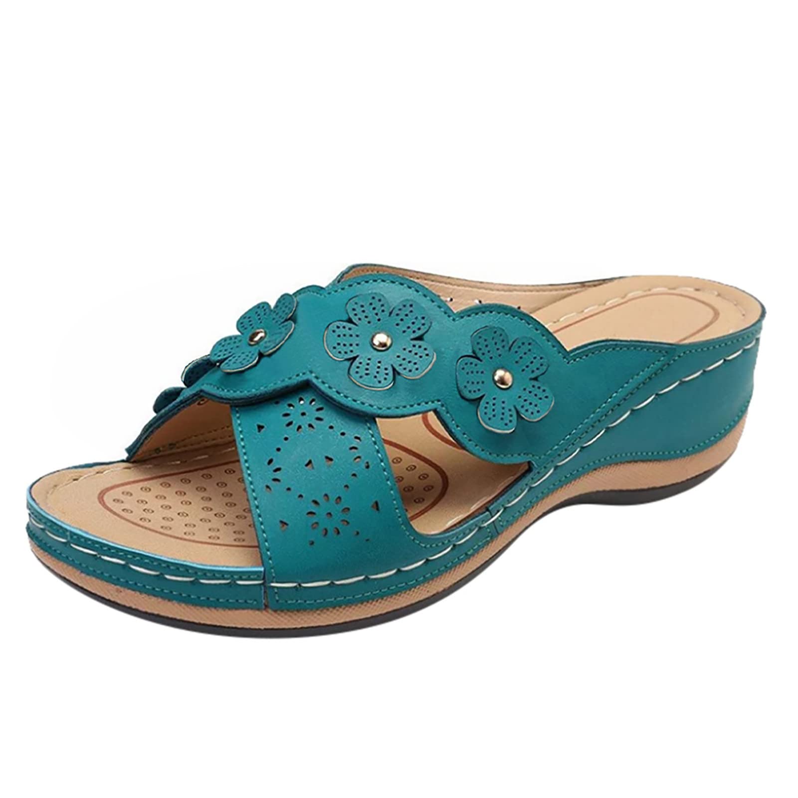 **Women's Comfortable Wide Width Platform Wedge Sandals - Orthopedic Summer Beach Sandals for Dressy Occasions & Casual Outings**