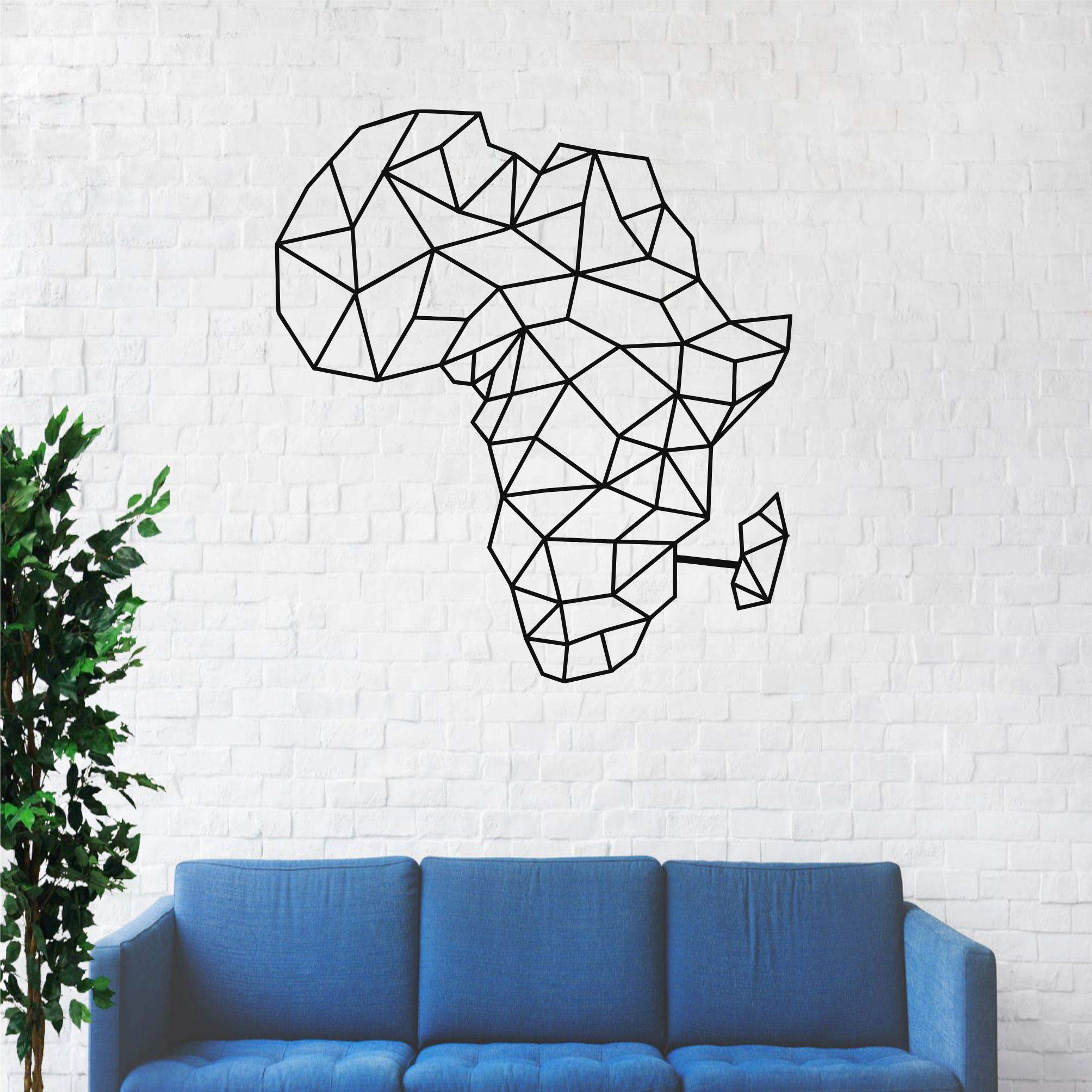 DEKADRON Africa Map Metal Wall Art - Handcrafted Home & Office Decor - 24