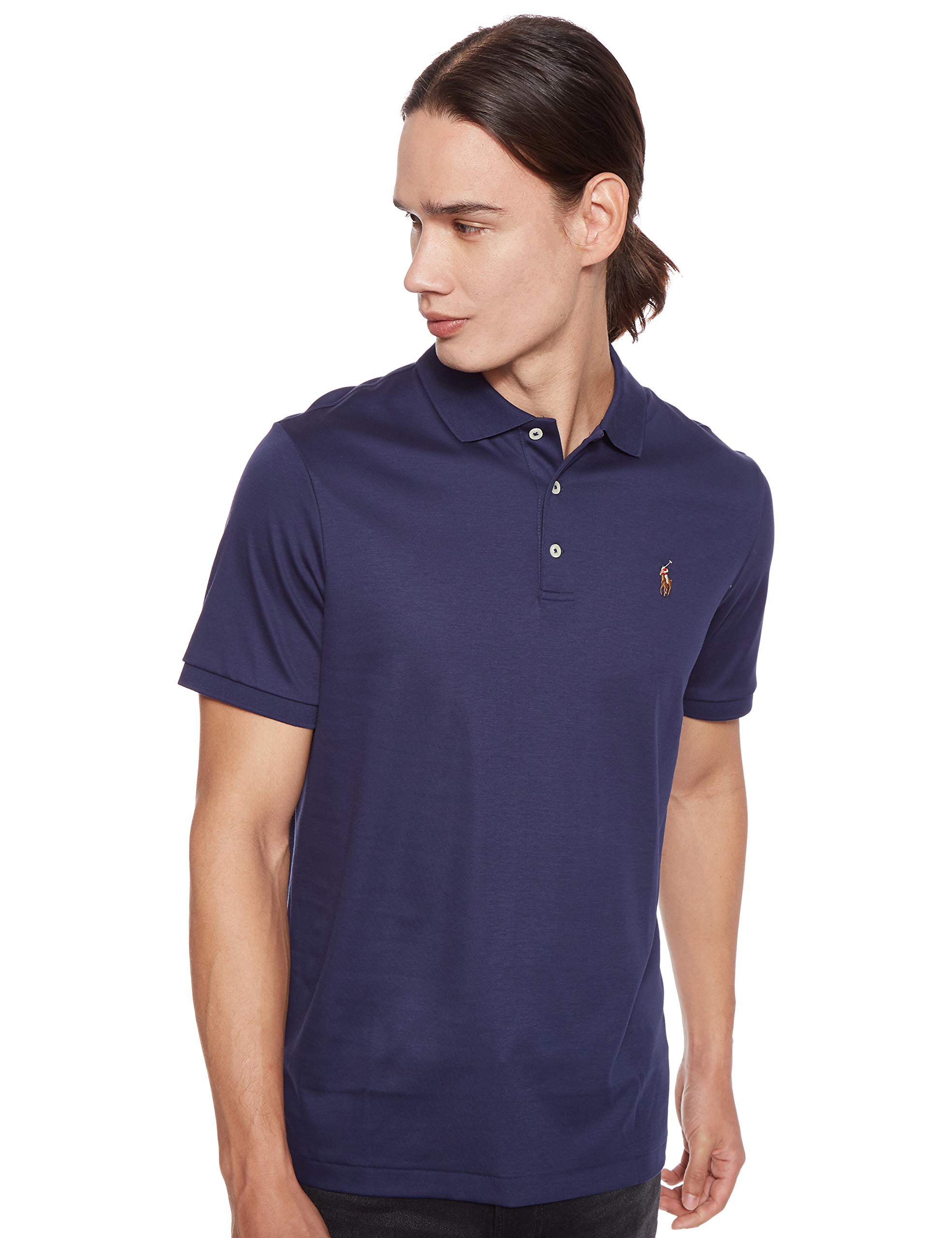 Ralph Lauren Classic Fit Soft Cotton Polo Shirt for Men - French Navy Medium | Casual & Business Wear, Golf & Outdoor Activities