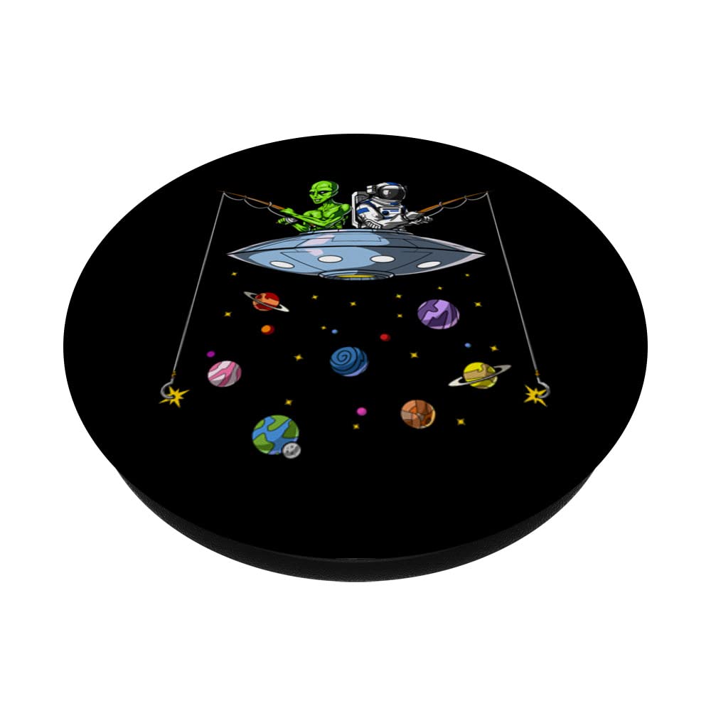 Alien Astronaut UFO Space Planets Funny Aliens PopSockets Standard PopGrip - Intergalactic Phone Grip & Stand for Galaxy Lovers, Sci-Fi Fans & Space Enthusiasts