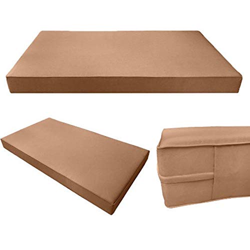Prolinemax Outdoor Style 3 Twin-XL Piped Trim Daybed Mattress Bolster Pillow Fitted Sheet Cover Only - AD104 | Perfect for Patio Furniture, Sunroom Decor & Guest Bedding