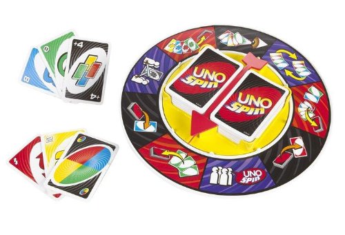 Mattel Uno Spin Game to Go - Fun Travel Card Game for Family & Friends - Perfect for Road Trips, Camping & Parties
