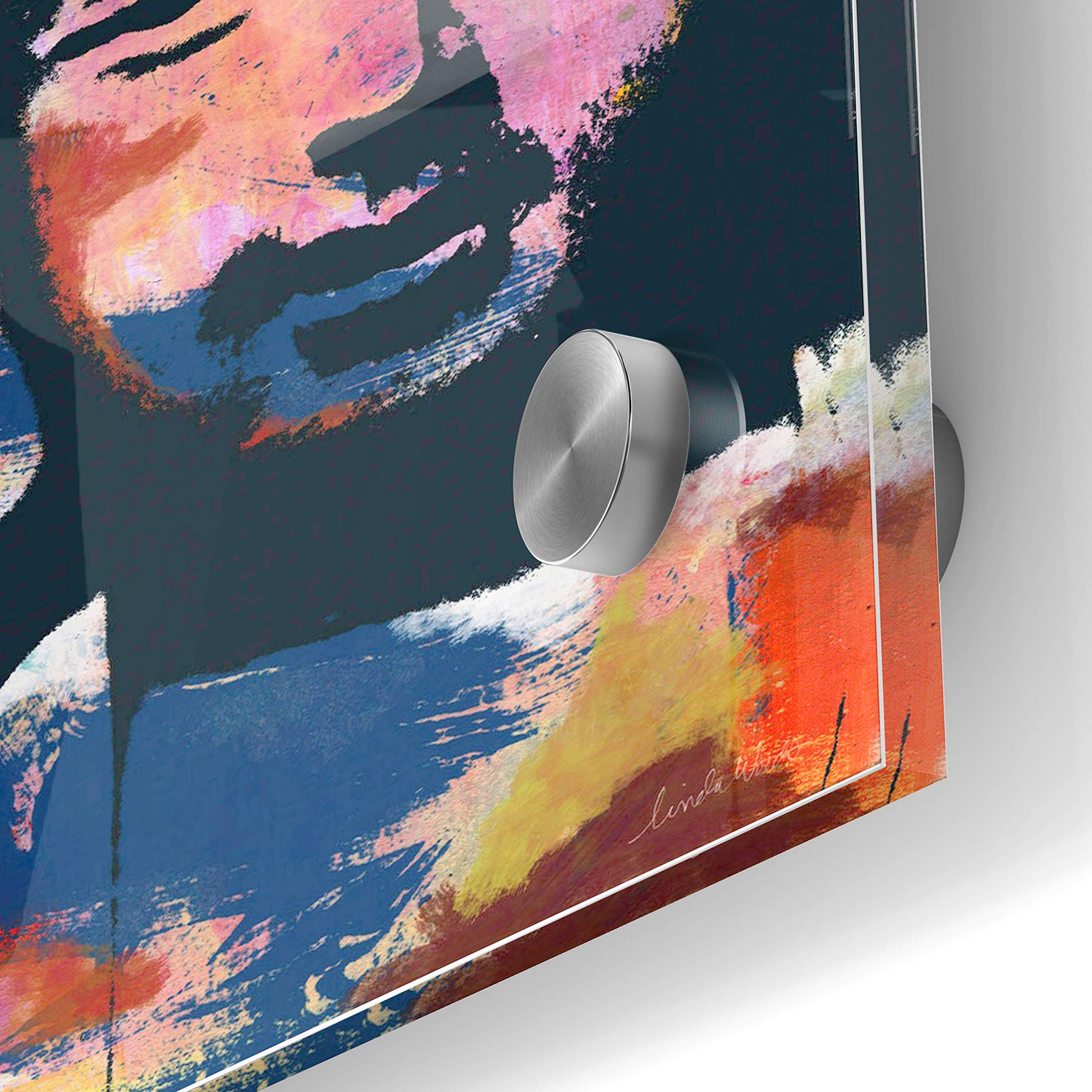 Painted Buddha II Acrylic Glass Wall Art by Linda Woods - 24x36 Inches Modern Spiritual Home Decor for Living Room, Bedroom & Meditation Space