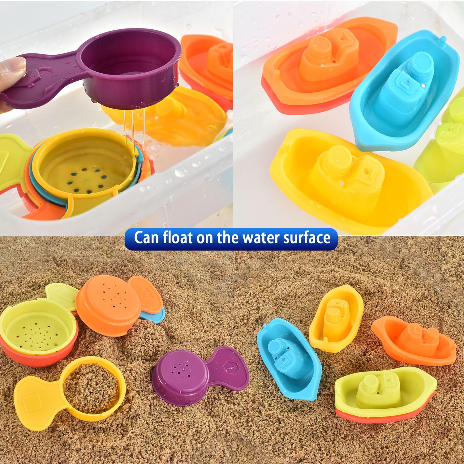 Best Baby Bath Toys for Toddlers 1-3 Years Old - Safe Water Play Toys for Infants 6-12 Months | Fun Bathtub Toys for Kids & Perfect 1st Birthday Gifts | Great for Sensory Play & Early Learning Development
