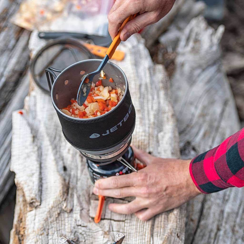 Jetboil Minimo Carbon Backpacking Stove - Lightweight Compact Camping Cook System for Hiking, Backpacking & Outdoor Adventures