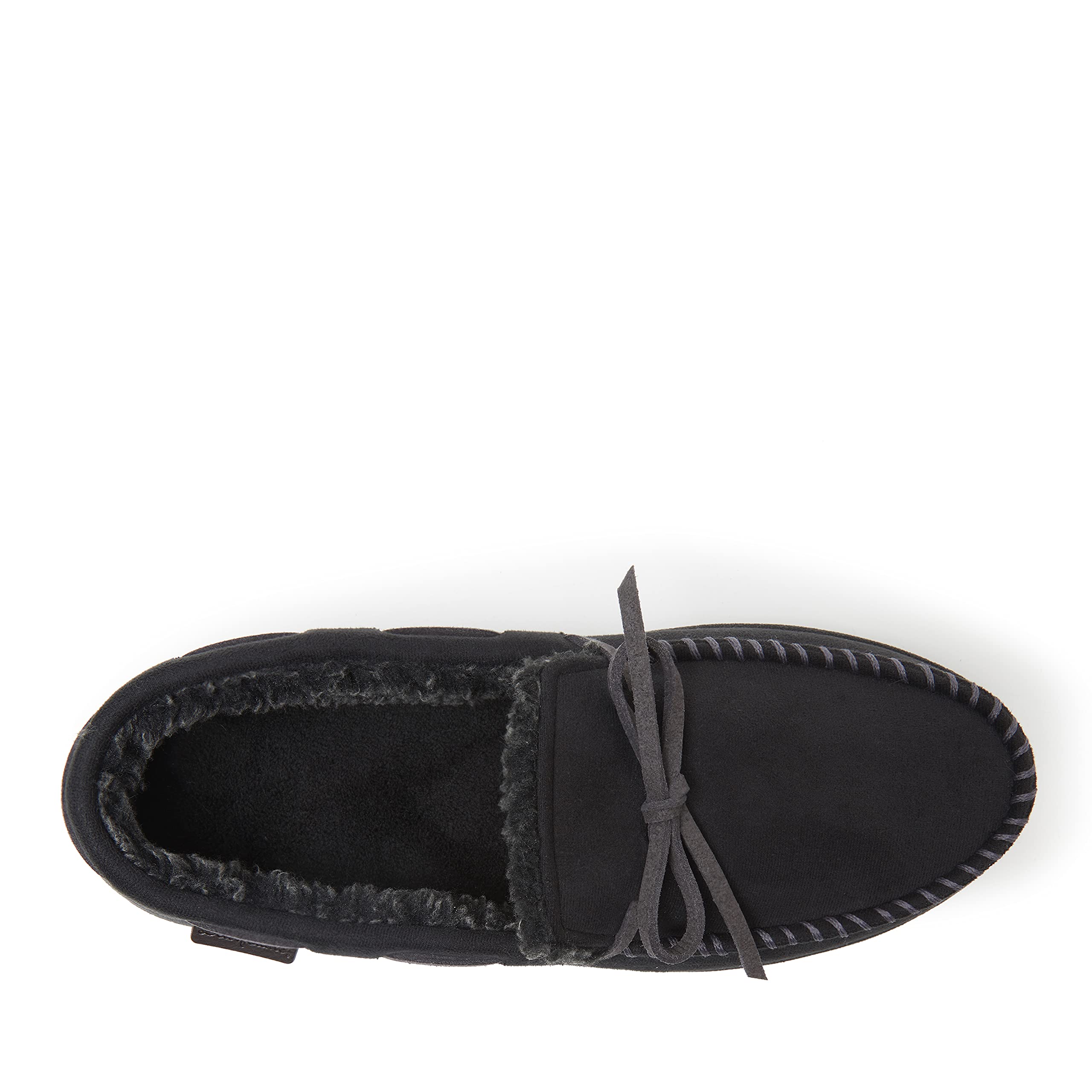 Dearfoams Men's Memory Foam Moccasin Slippers - Breathable House Shoes for Men, Dad, Brother, Husband - Perfect for Indoor Comfort, Lounge Wear & Gift Giving