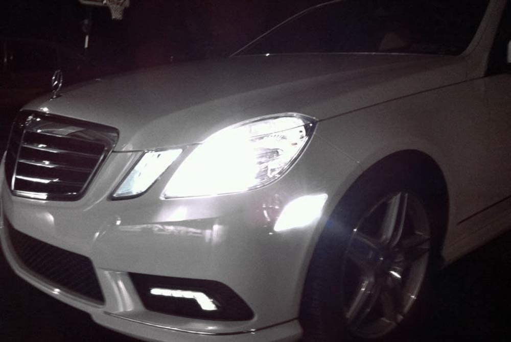 2010-2013 Mercedes W212 E-Class Clear Lens White LED Side Marker Lights - 4 Door Sedan Replacement for Enhanced Visibility & Style - Perfect for Night Driving & Custom Car Upgrades