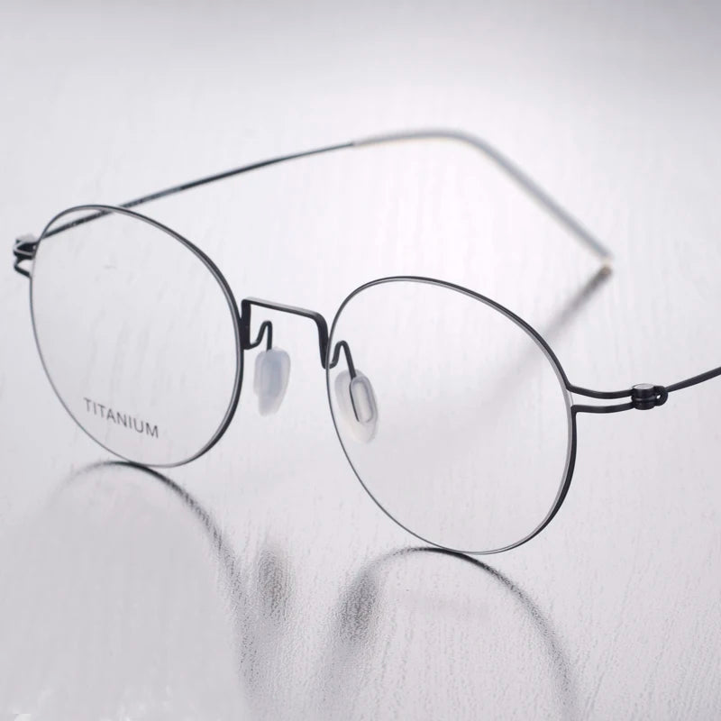Aimee Unisex Full Rim Round Titanium Eyeglasses 2192 - Lightweight Durable Frame for Men & Women - Perfect for Reading, Work & Everyday Use
