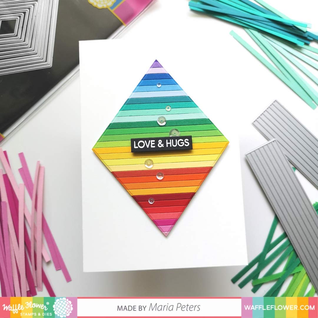 Nesting Diamonds Die - Geometric Shape Crafting Die for Card Making, Scrapbooking & DIY Projects | Perfect for Waffle Flower Nesting Basics Collection
