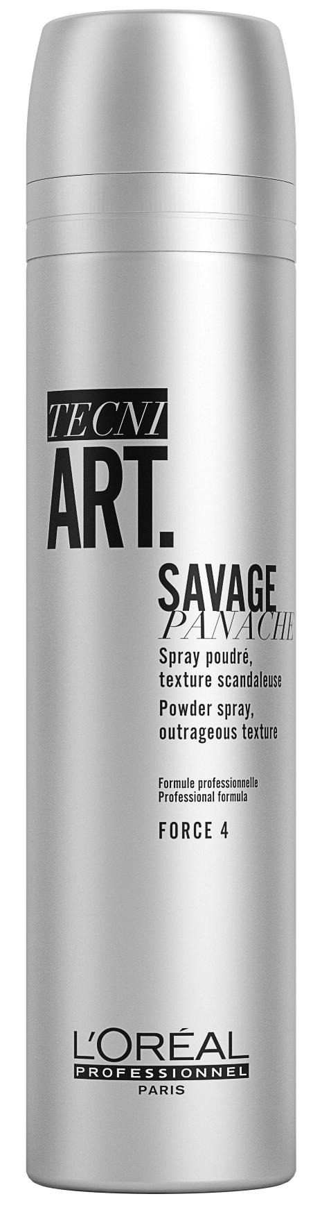 L'Oreal Professionnel Tecni.ART Savage Panache Powder Spray 250ml - Volumizing & Texturizing Hair Styling Powder for Volume & Lift - Perfect for Salon Styling & Everyday Volume Boost
