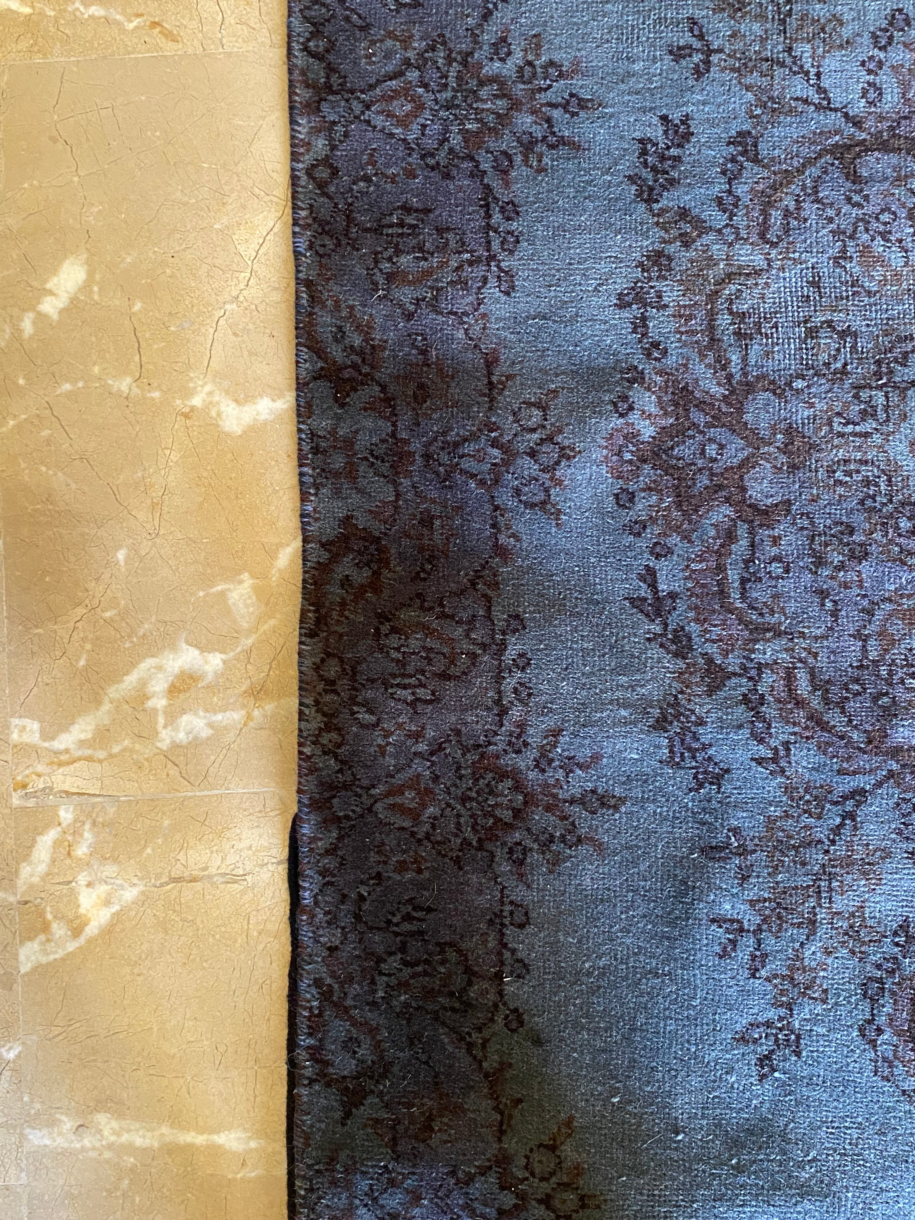 Handmade Abrisan Baluch Overdyed Tribal Wool Rug - 6.8 x 3.8 Feet - Traditional Hand-Knotted Persian Carpet for Living Room, Bedroom & Boho Decor