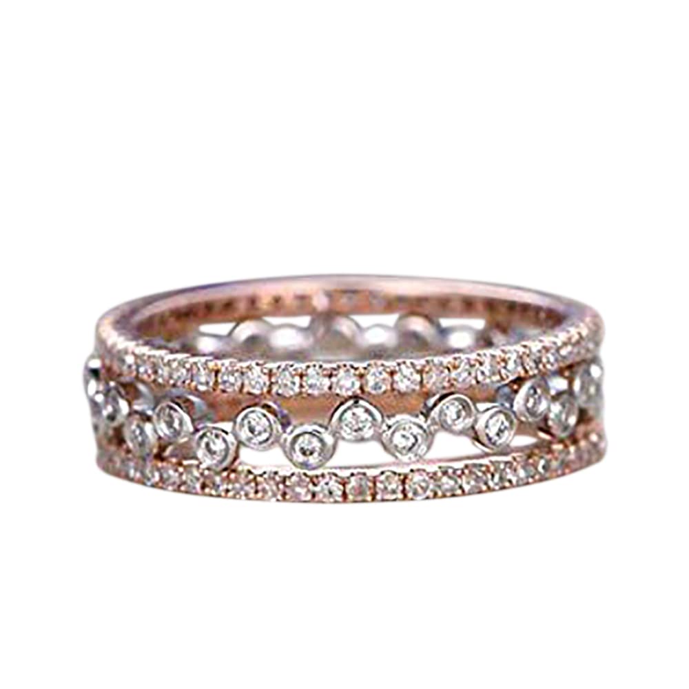 1.50 Carat 3-Piece Wedding Ring Set - 18k Gold Plated Stackable Bridal Band for Engagement, Anniversary & Everyday Wear